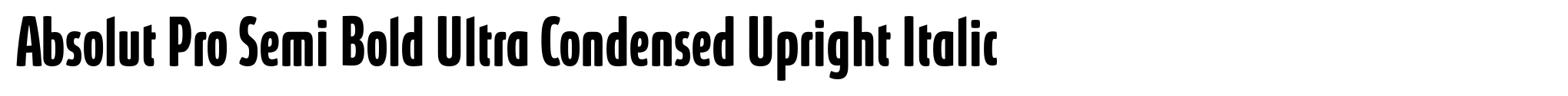 Absolut Pro Semi Bold Ultra Condensed Upright Italic image